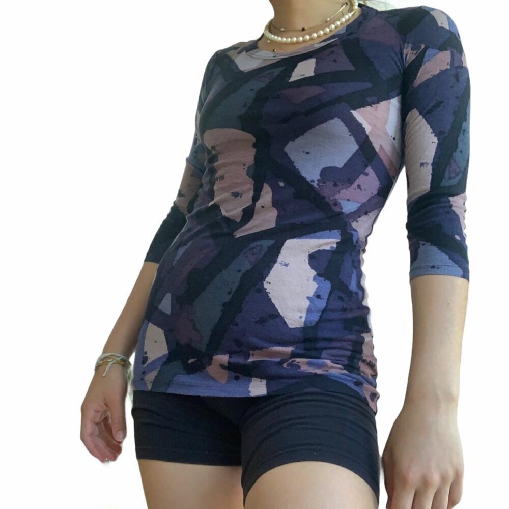 Y2K Patterned Shirt